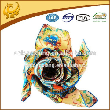 Hot Selling And High Quality Digital Printed Light Color Silk Twill Scarf